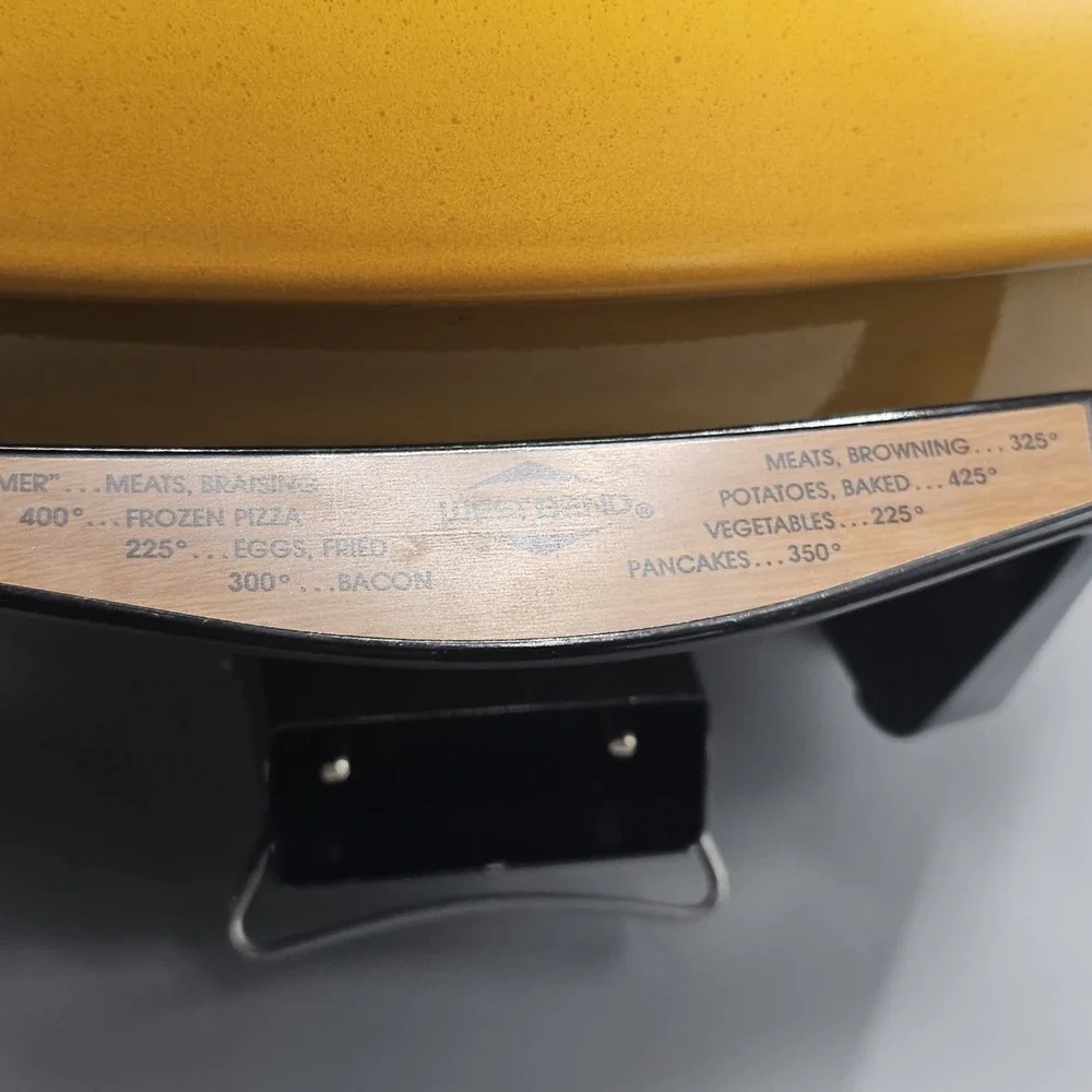 Vintage West Bend Fall Harvest Electric Skillet Non Stick Immersible Dome Tested